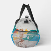 落書き絵を描付き古い壁 ダッフルバッグ (右)