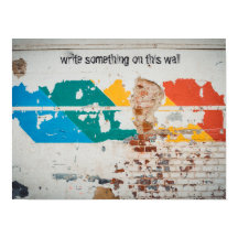 落書き絵を描付き古い壁