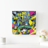 落書き背景（落書き付き）–09 スクエア壁時計 (ホーム)