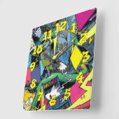 落書き背景（落書き付き）–09 スクエア壁時計 (傾斜)