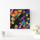 落書き背景（落書き番号あり）–07 スクエア壁時計 (ホーム)