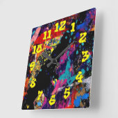 落書き背景（落書き番号あり）–07 スクエア壁時計 (傾斜)