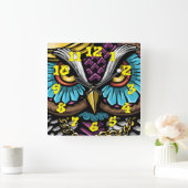 落書き背景（落書き番号あり）–12 スクエア壁時計 (ホーム)