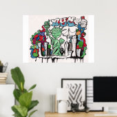 落書き自由 ポスター (ホームオフィス)