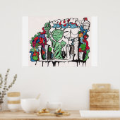 落書き自由 ポスター (キッチン)