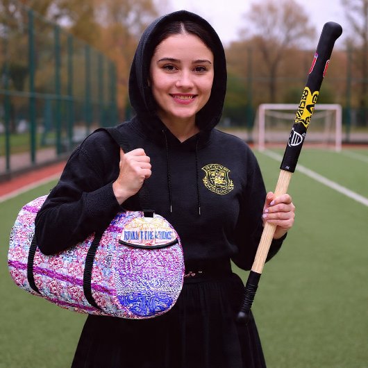 落書き花 ダッフルバッグ