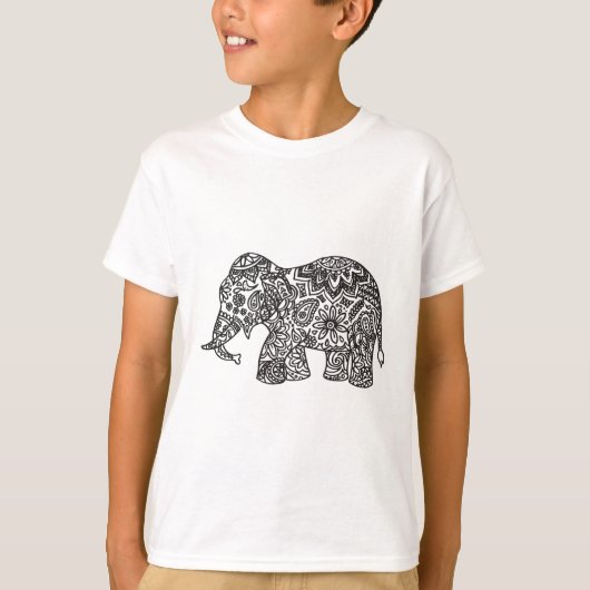 落書き象 Tシャツ (正面)