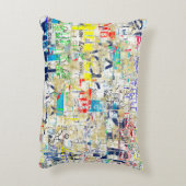 落書き通りの壁。グランジウォーラート，通り，バックグル アクセントクッション (裏面(縦))