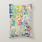 落書き通りの壁。グランジウォーラート，通り，バックグル アクセントクッション (正面(垂直))