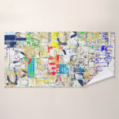 落書き通りの壁。グランジウォーラート,通り,バックグル バスタオル (バスタオル)