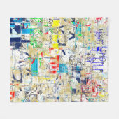 落書き通りの壁。グランジウォーラート,通り,バックグル フリースブランケット (正面(横))