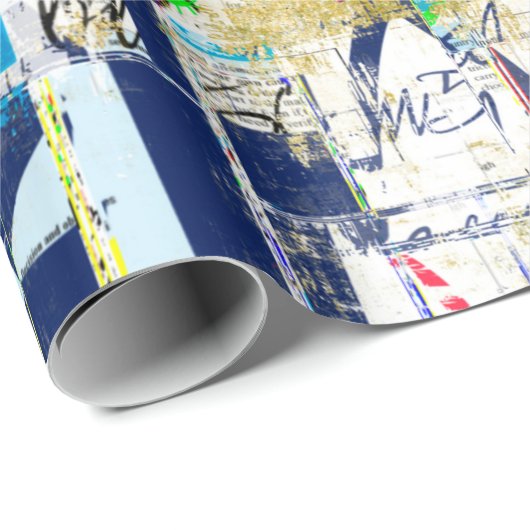 落書き通りの壁。グランジウォーラート,通り,バックグル ラッピングペーパー (ロールコーナー)