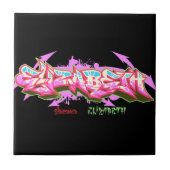 落書き陶磁器のタイルの一流のエリザベス タイル (正面)