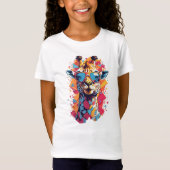 落書き風のキリンの肖像-58567 Tシャツ (正面)