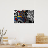 落書き1ワプチョ ポスター (キッチン)