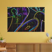 落書き10 60x40 (150x100cm)ワッカ キャンバスプリント (インサイチュ (リビング))