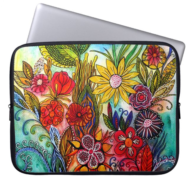 落書き19 ラップトップスリーブ (正面)