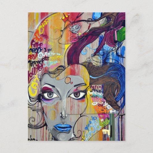 落書き508272落書き通り絵画アート ポストカード (正面)