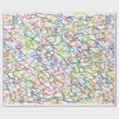 落書き（ばちゃばちゃ）跳ねる抽象芸術パターン ラッピングペーパー (フラット)