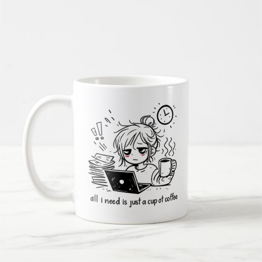 落書き コーヒーマグカップ (左)