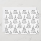 落書き スター ツリー パープル ホリデー カード (裏面)