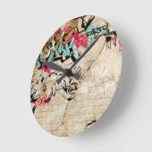 落書き ラウンド壁時計 (傾斜)