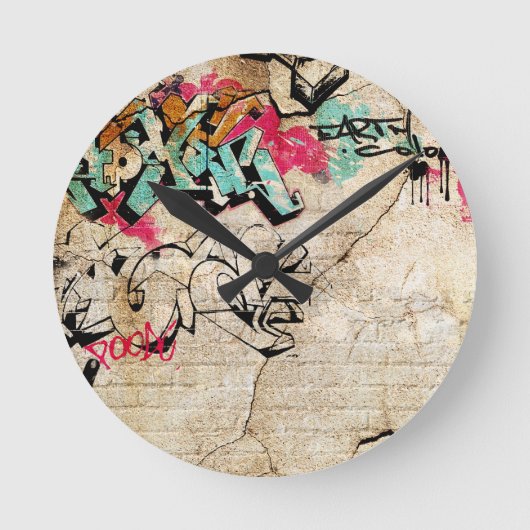 落書き ラウンド壁時計 (正面)