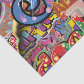 落書き、傷、またはレンガ色彩の鮮やかの落書き 薄葉紙 (詳細)