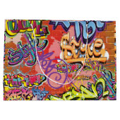 落書き、傷、または吹き付けレンガ ラージペーパーバッグ (裏面)