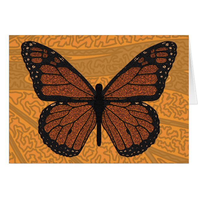 落書き（昆虫）オオカバマダラ、モナークカード (正面横)