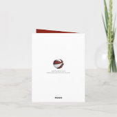 落書き 花 マルーン バスケットボール 女の子 誕生日 カード (裏面)