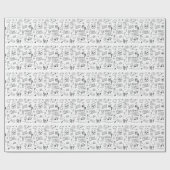 落書きDoodles:パンク音楽の落書き ラッピングペーパー (フラット)