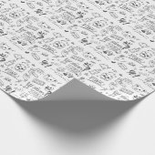 落書きDoodles:パンク音楽の落書き ラッピングペーパー (角)