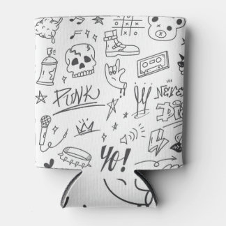 落書きDoodles:パンク音楽の落書き 缶クーラー