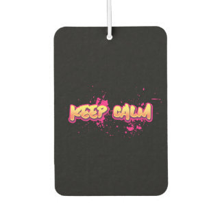 落書きKEEP CALMエアフレッシュナー - 大胆なストリートアート カーエアーフレッシュナー