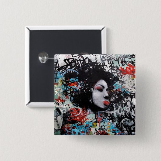 落書きPin 缶バッジ (正面&裏面)