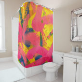 落書カラフルき。クローズアップ抽象芸術通りアート シャワーカーテン (インサイチュ)