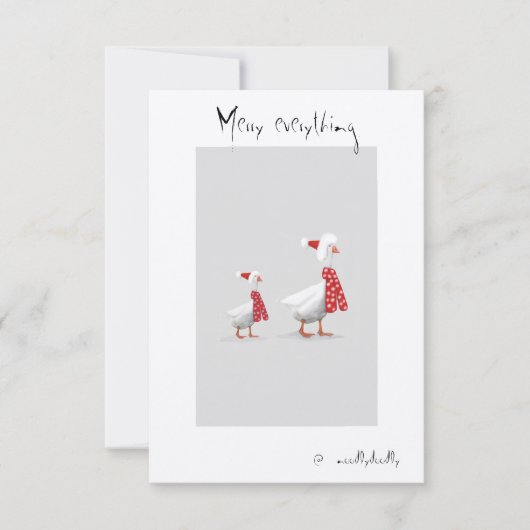 落書予測できなき サンキューカード (正面)