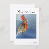 落書予測できなき サンキューカード (正面/裏面)