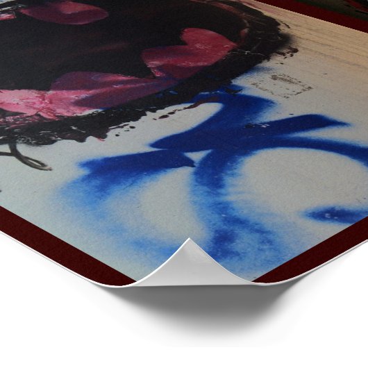 落書顔 ポスター (角)