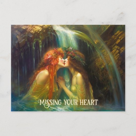 落水中のレズビアン ポストカード (正面)