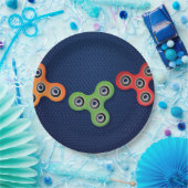 落着きのなさの紡績工の誕生会のプレート ペーパープレート (パーティー)