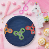 落着きのなさの紡績工の誕生会のプレート ペーパープレート (パーティー)