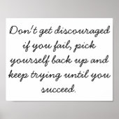 落胆しないポスター(やる気を起こさせる) ポスター (正面)