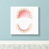 落葉性の歯科(ベビー歯) キャンバスプリント (インサイチュ (ウッドフロア))