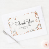 落葉素朴パンパスフローティング 長方形シール (封筒)