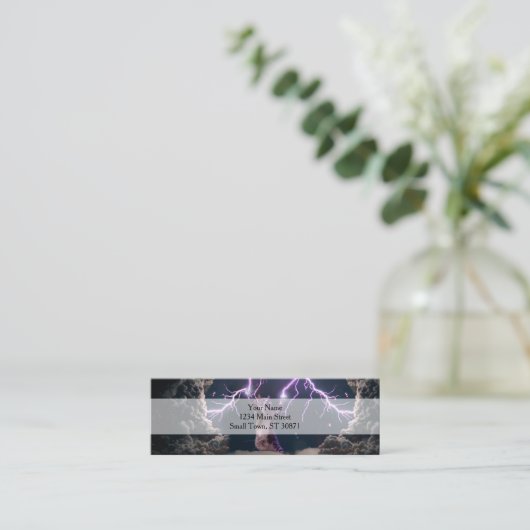 落雷した猫 スキニー名刺 (スタンド正面)