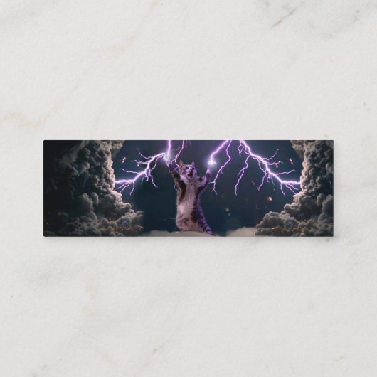 落雷した猫 スキニー名刺 (裏面)