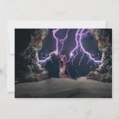 落雷した猫 招待状 (裏面)