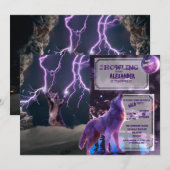 落雷した猫 招待状 (正面/裏面)